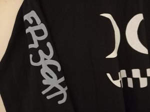 Fresh Star pitkähihainen T-paita (musta, valkoisella ja vaalensinisellä printillä)