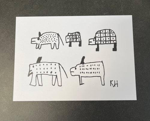 Kalevi Helvetti, Lehmiä ja sikoja (kortti)